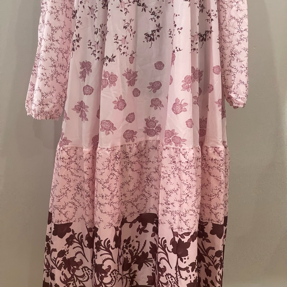 New Hekka M Floral Patterned Long Sleeve Midi - Picture 5 of 7